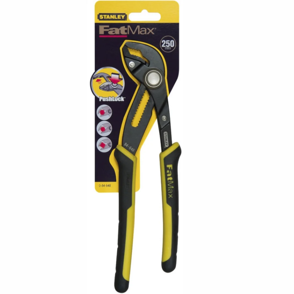 Клещи водопроводни с бутон за регулиране Stanley 0-84-648, 254мм, 2 0-84-648