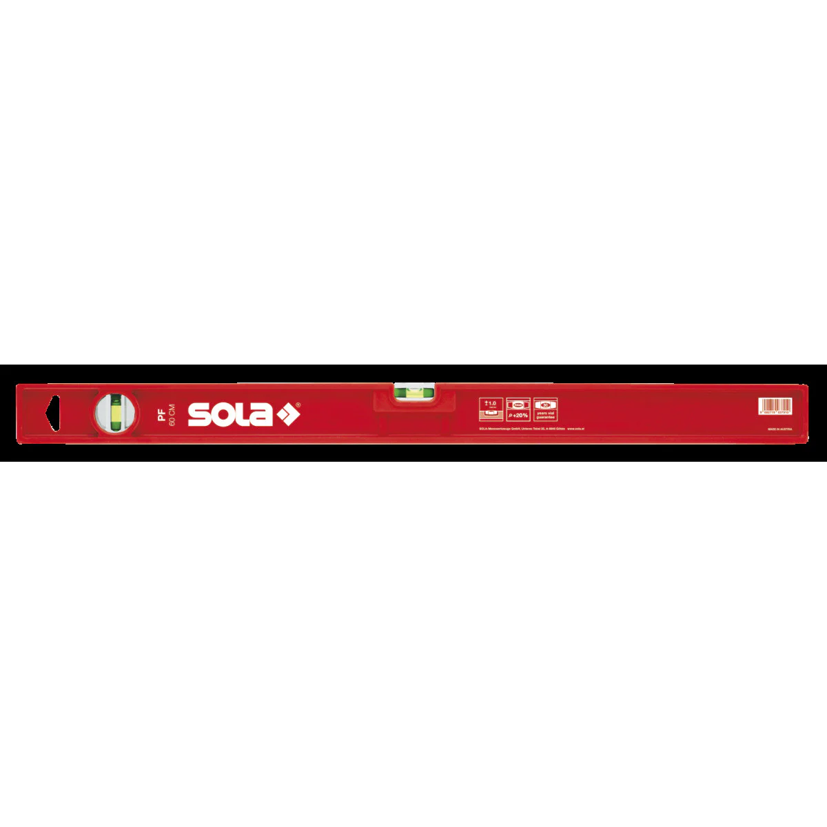 Нивелир a пластмасов 500 мм, 1 мм/м, PF 50 - Sola 01412701