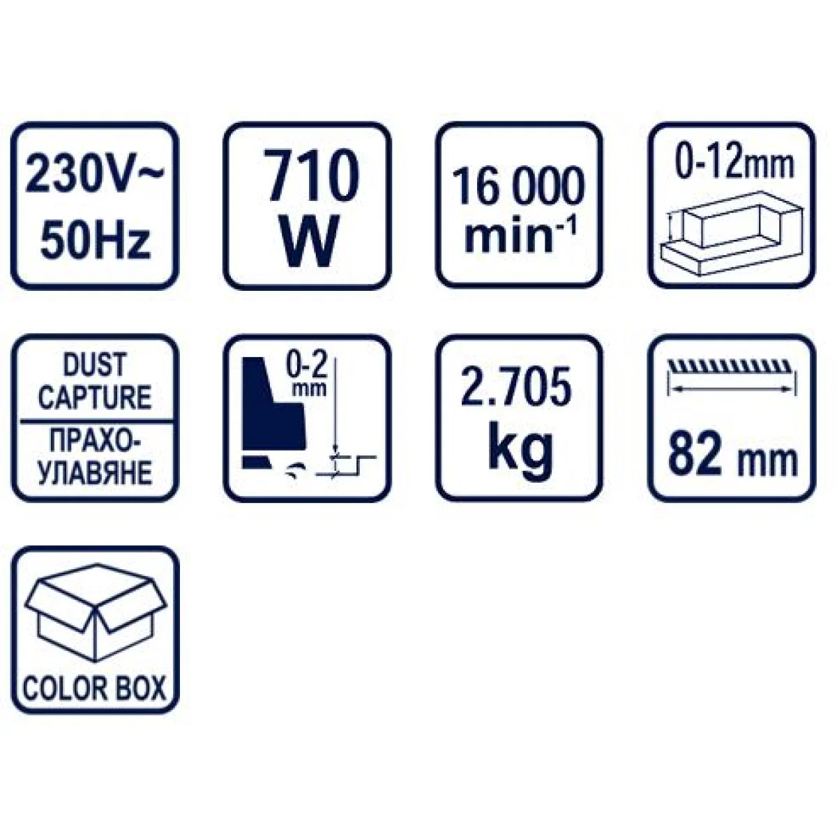 Ренде електрическо RD-EP13, 710W, 82х2mm 055105
