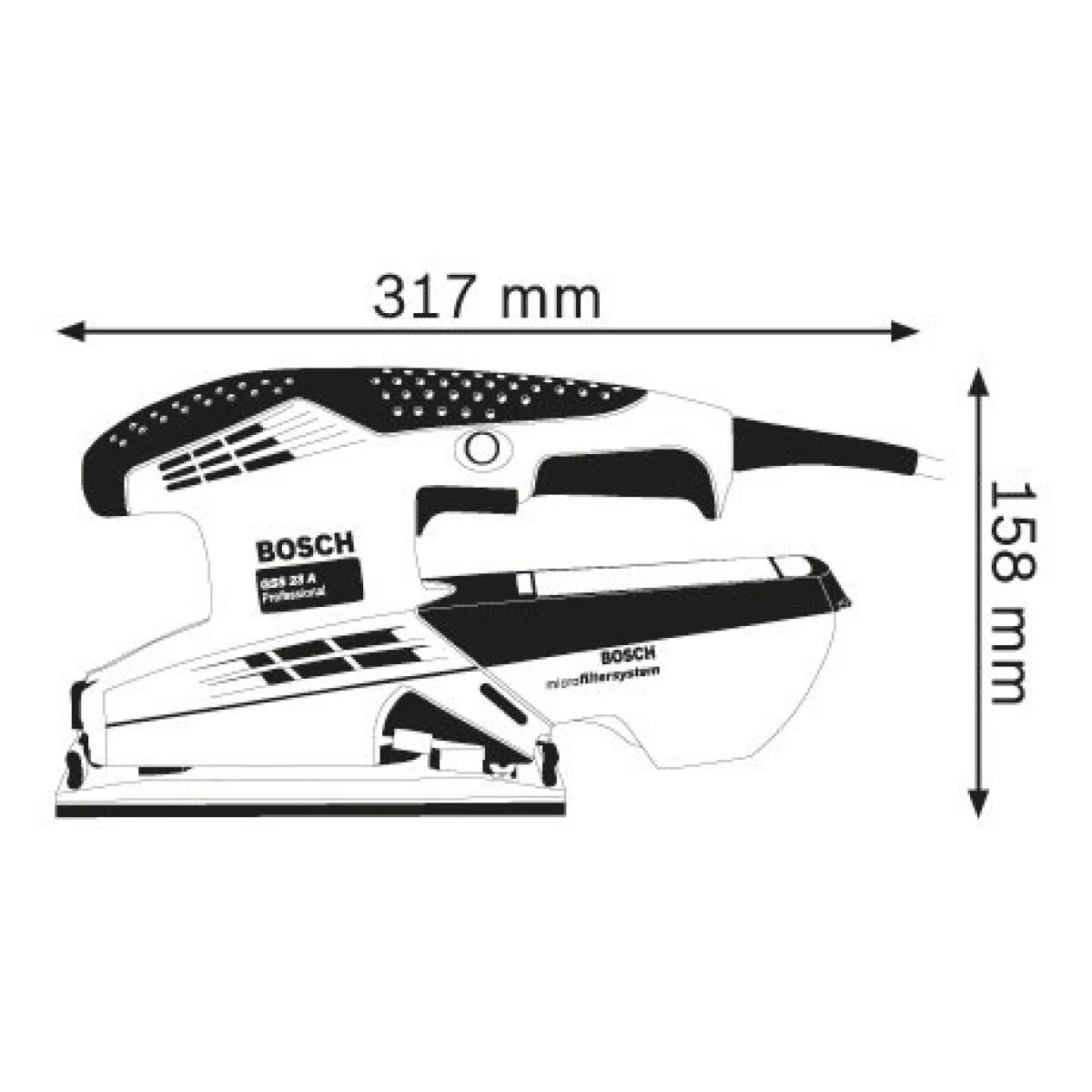 Виброшлайф Bosch GSS 23 A 0601070400