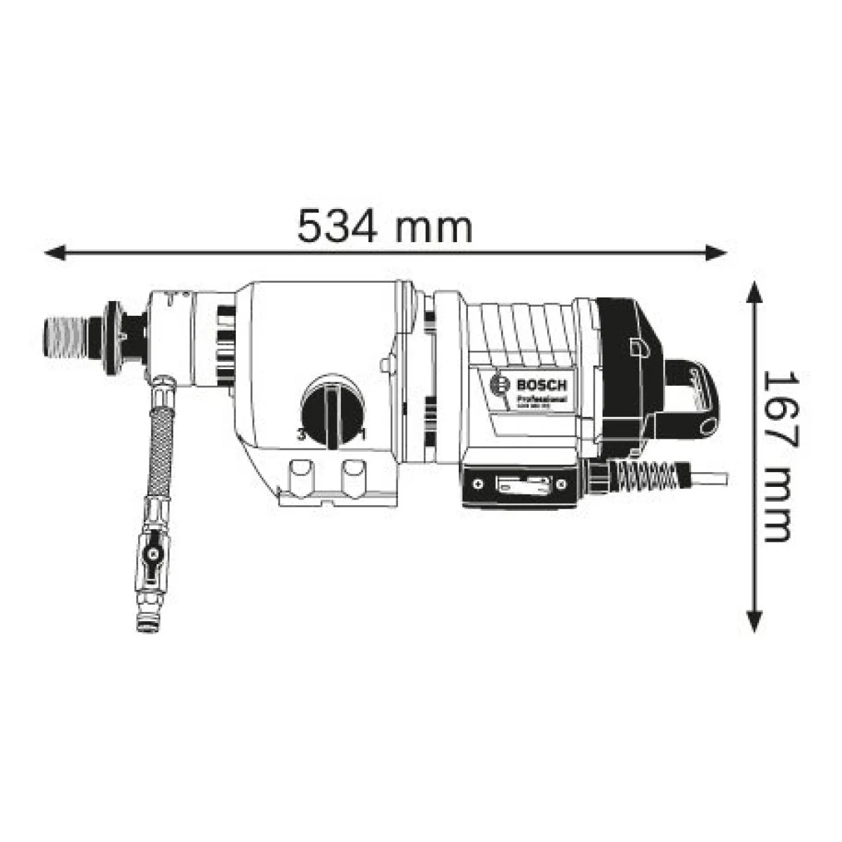 Диамантено-пробивна машина Bosch GDB 350 WE 0601189900