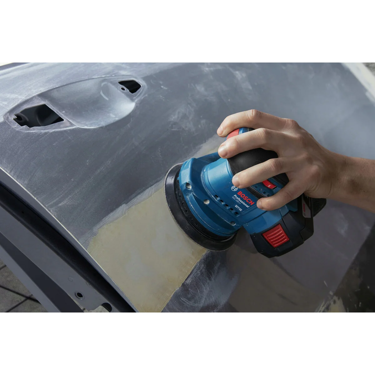 Акумулаторен ексцентършлайф BOSCH GEX 185-LI, 125mm 06013A5020 Акумулаторен ексцентършлайф BOSCH GEX 185-LI, 125mm 06013A5020