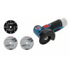 Акумулаторен ъглошлайф Bosch GWS 12V-76 с 2бр x акумулаторна батерия GBA 12V 3.0Ah 06019F200B