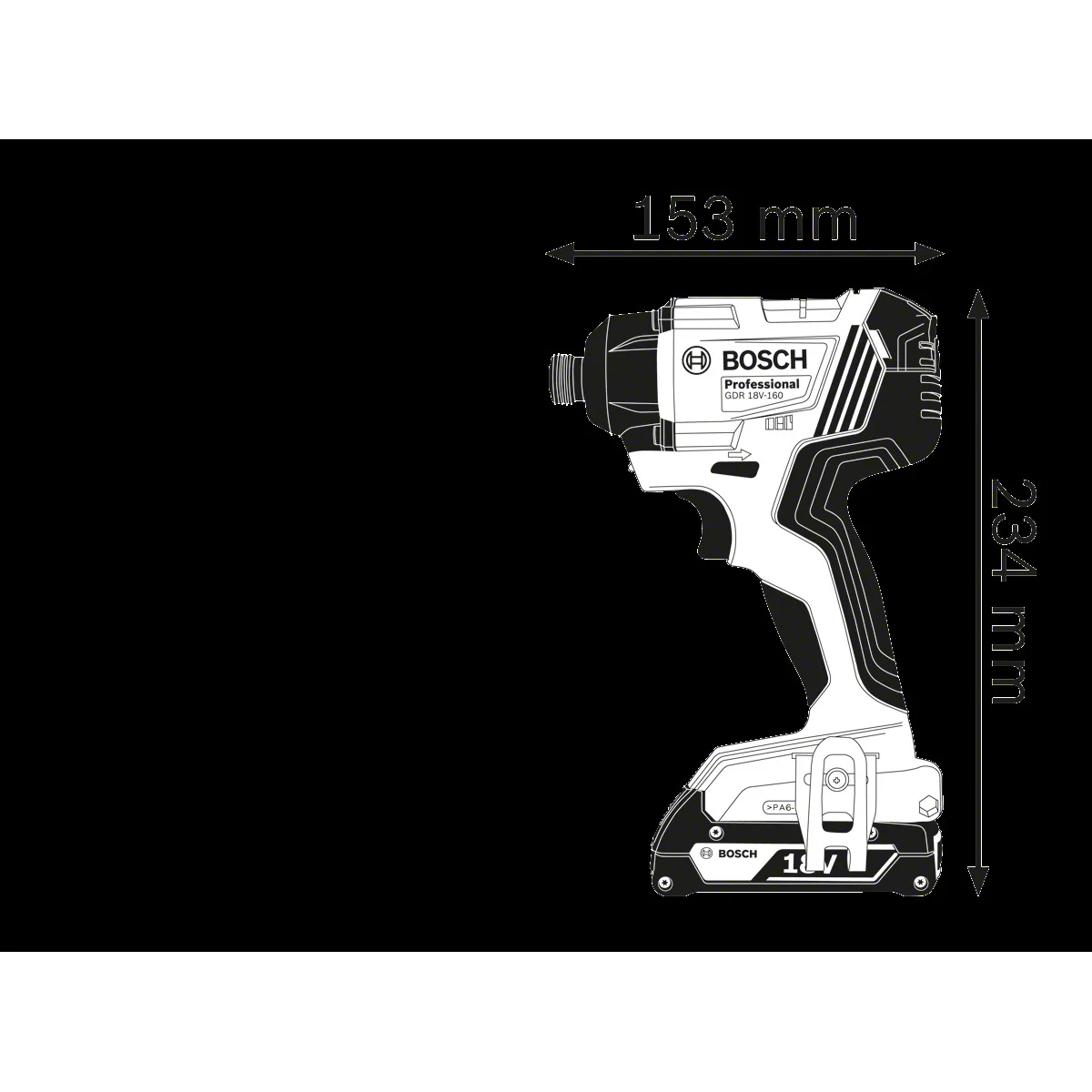 Акумулаторен гайковерт Bosch GDR 180-LI без батерия 06019G5124