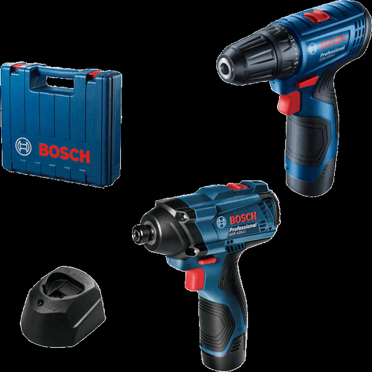 Акумулаторен комплект Bosch GDR 120-LI + GSR 120 LI Куфар 06019G8023