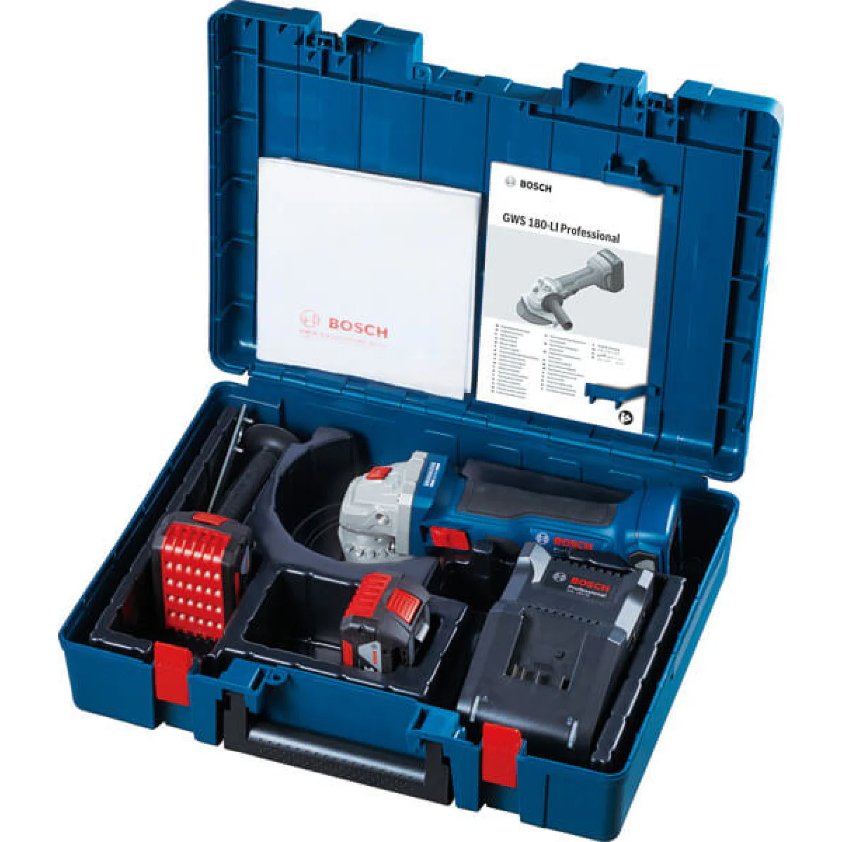 Акумулаторен ъглошлайф Bosch GWS 180-LI, 125мм 2x4Ah - GAL 18V-40 06019H9021