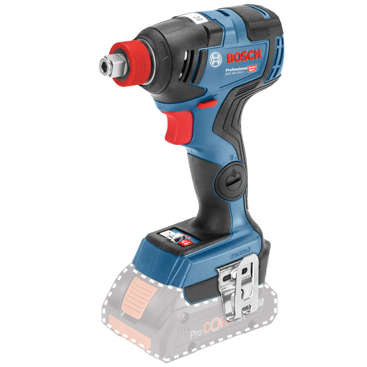 Акумулаторен ударен гайковерт Bosch GDX 18V-200, 2 x 4.0Ah, L куфар 06019J2206
