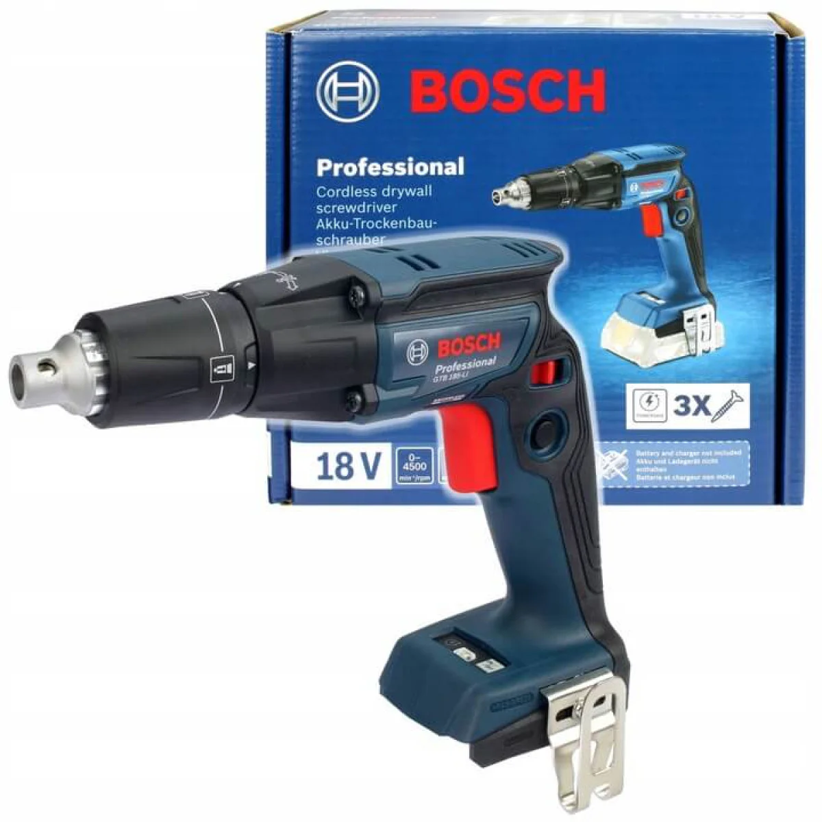Акумулаторен винтоверт за гипсокартон BOSCH GTB 185-LI без батерия и зарядно устройство 06019K7021 Акумулаторен винтоверт за гипсокартон BOSCH GTB 185-LI без батерия и зарядно устройство 06019K7021
