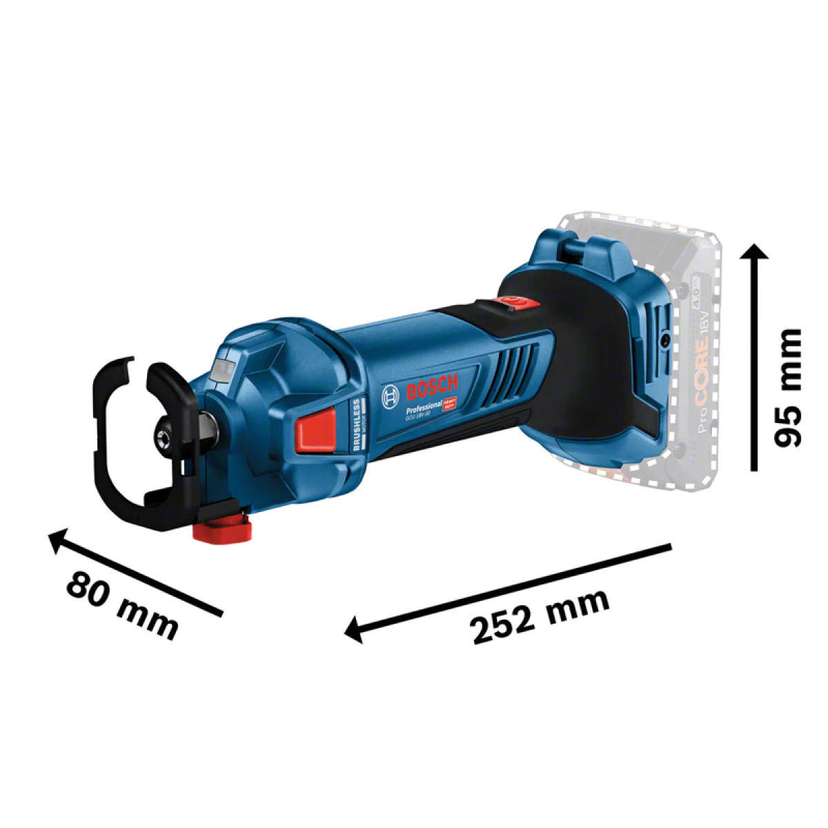 Акумулаторна фреза за гипсокартон Bosch GCU 18V-30, без батерия и зарядно 06019K8000 Акумулаторна фреза за гипсокартон Bosch GCU 18V-30, без батерия и зарядно 06019K8000