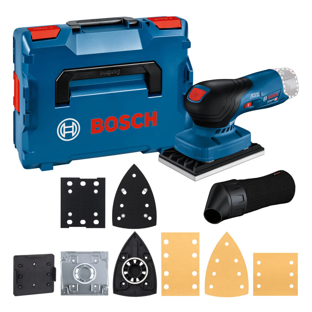 Акумулаторен виброшлайф Bosch GSS 12V-13, 12 V, 130 мм, без батерия, с 3 плочи в L-boxx 06019L0001 Акумулаторен виброшлайф Bosch GSS 12V-13, 12 V, 130 мм, без батерия, с 3 плочи в L-boxx 06019L0001