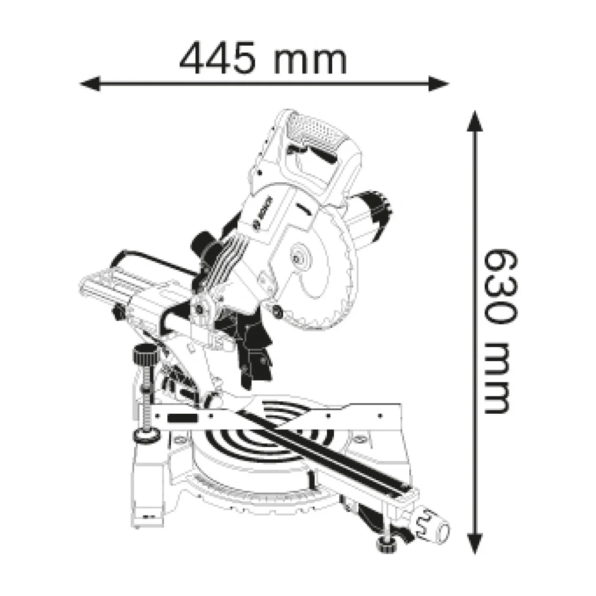 Настолен циркуляр за дърво Bosch GCM 800 SJ 0601B19000