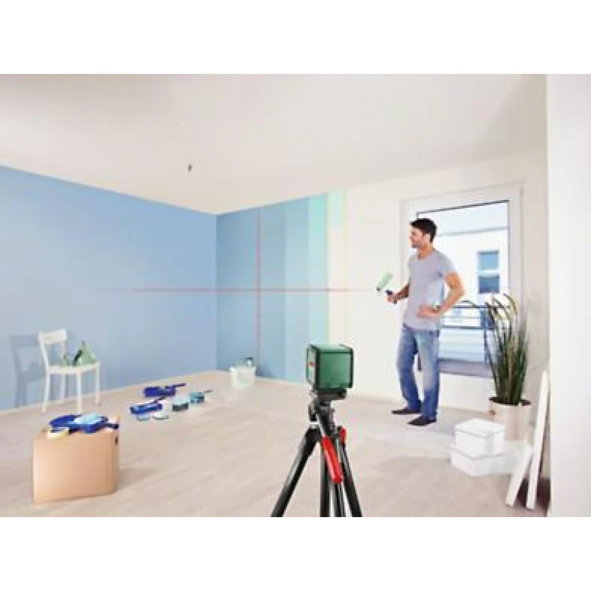 Лазерен нивелир линеен Bosch Quigo Plus статив 0603663602