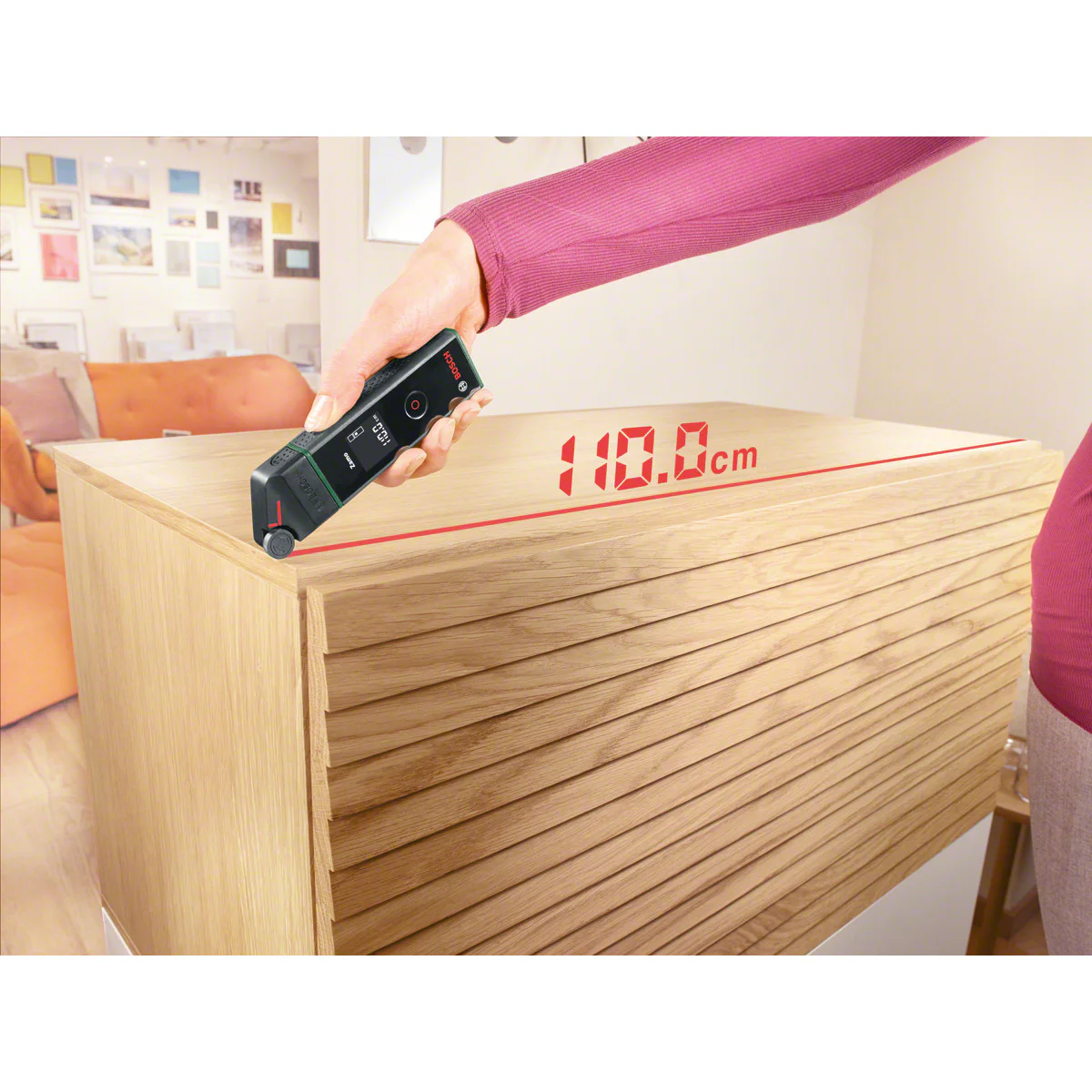 Лазерна противоударна ролетка BOSCH  Zamo IV с комплект приставки 0603672901