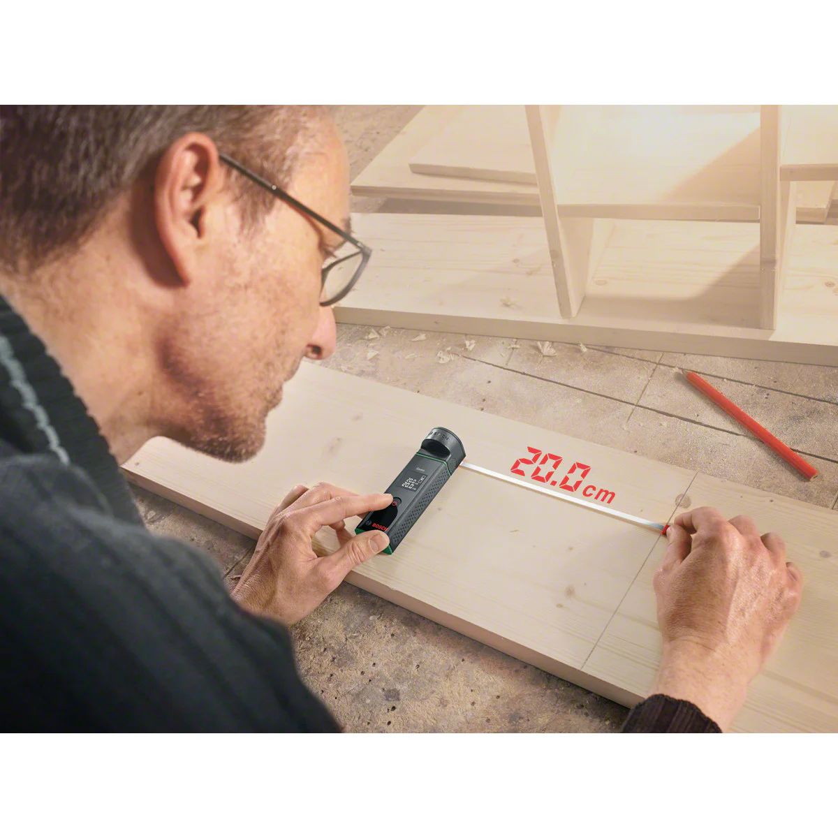 Лазерна противоударна ролетка BOSCH  Zamo IV с комплект приставки 0603672901