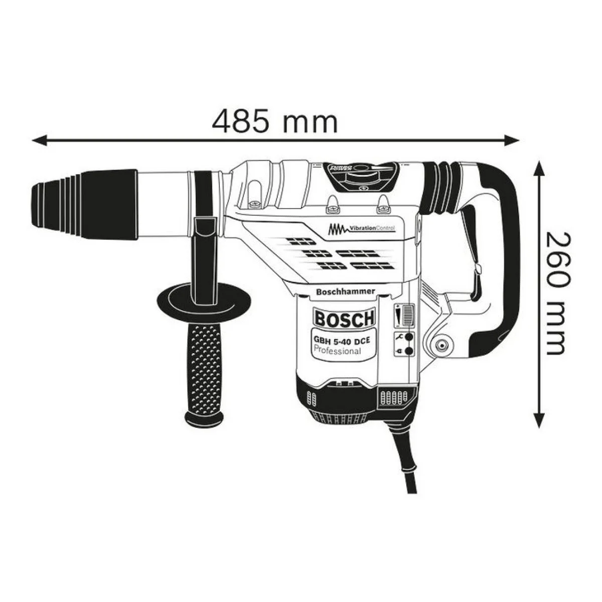 Перфоратор SDS max BOSCH GBH 5-40 DCE 0611264000 Перфоратор SDS max BOSCH GBH 5-40 DCE 0611264000