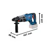 Акумулаторен перфоратор със SDS plus Bosch GBH 18V-28 D - 3,4 J, без батерия и зарядно 0611919003
