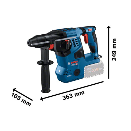 Акумулаторен перфоратор Bosch GBH 18V-28 C - 3.3 J, без батерия Акумулаторен перфоратор Bosch GBH 18V-28 C - 3.3 J, без батерия