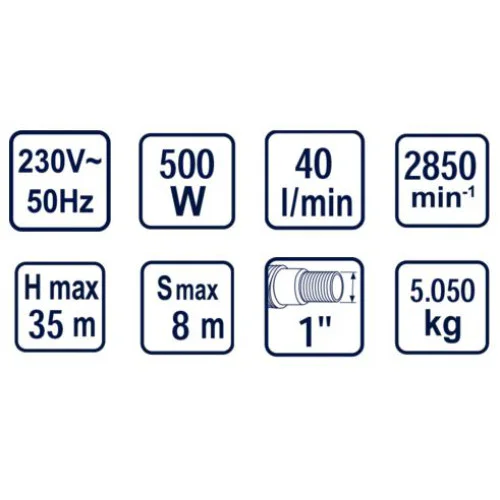 Помпа водна 500W 1 max 40L/min Райдер RD-WP60