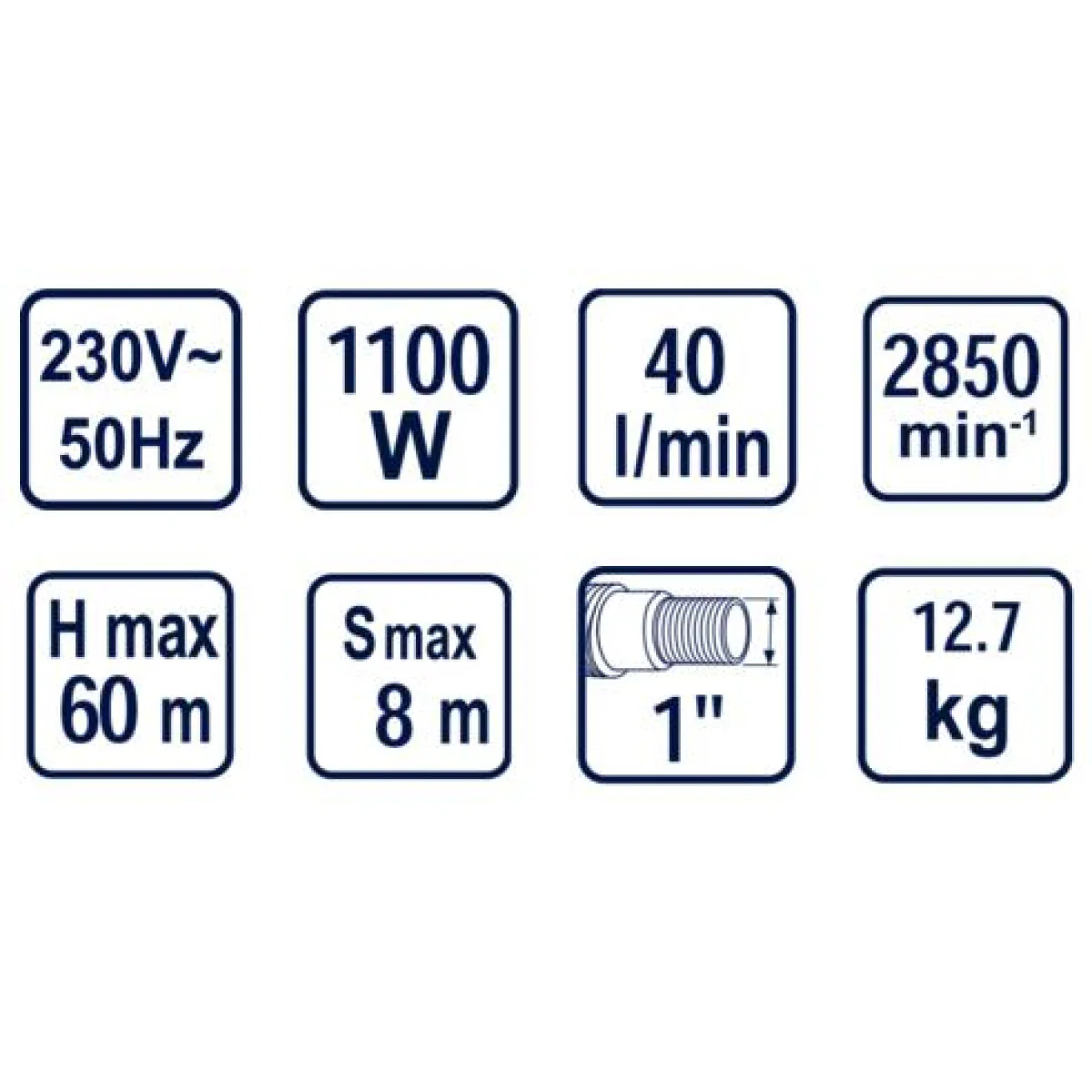 Помпа водна 1000W 1 max 40L/min RD-JET100 070117