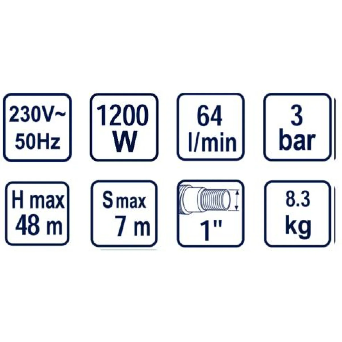 Помпа с електронен пресостат Райдер RD-WP17 1200W 64L/min 070119