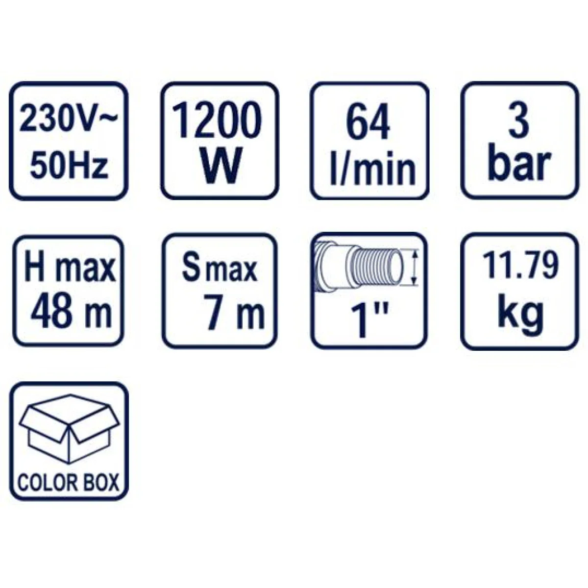 Хидрофор 1200W 1 max 64L/min 3bar 48m RD-WP1200 071104