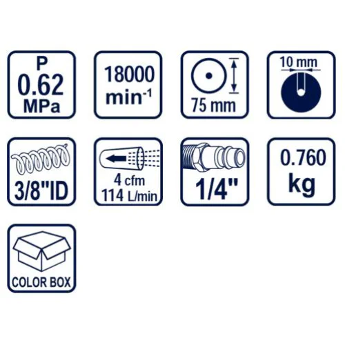 Резачка пневматична с диск ø75mm RD-AC11