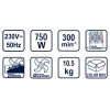 Мотофреза електрическа 750W 300mm RD-ET01 095101