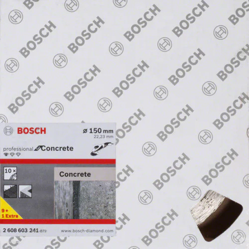 10 бр. Диск диамантен за сухо рязане на тухли, бетон, керемиди ф150 x 22,23 x 2 x 10,  Bosch Standard for Concrete