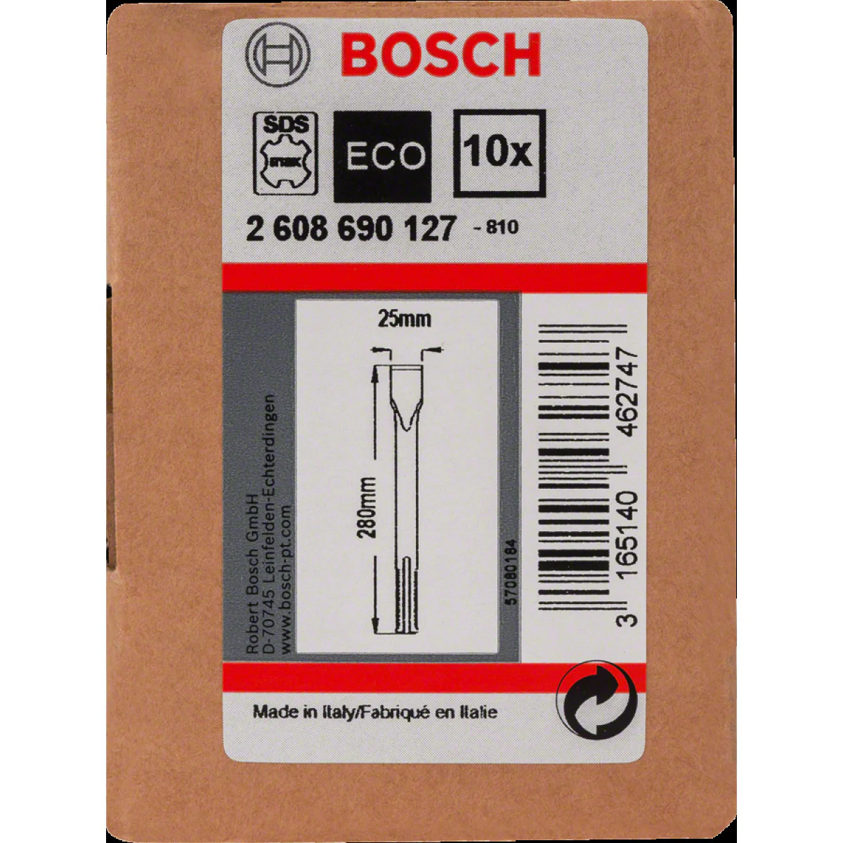 10 бр. Плосък секач ,  Bosch SDS max 2608690127