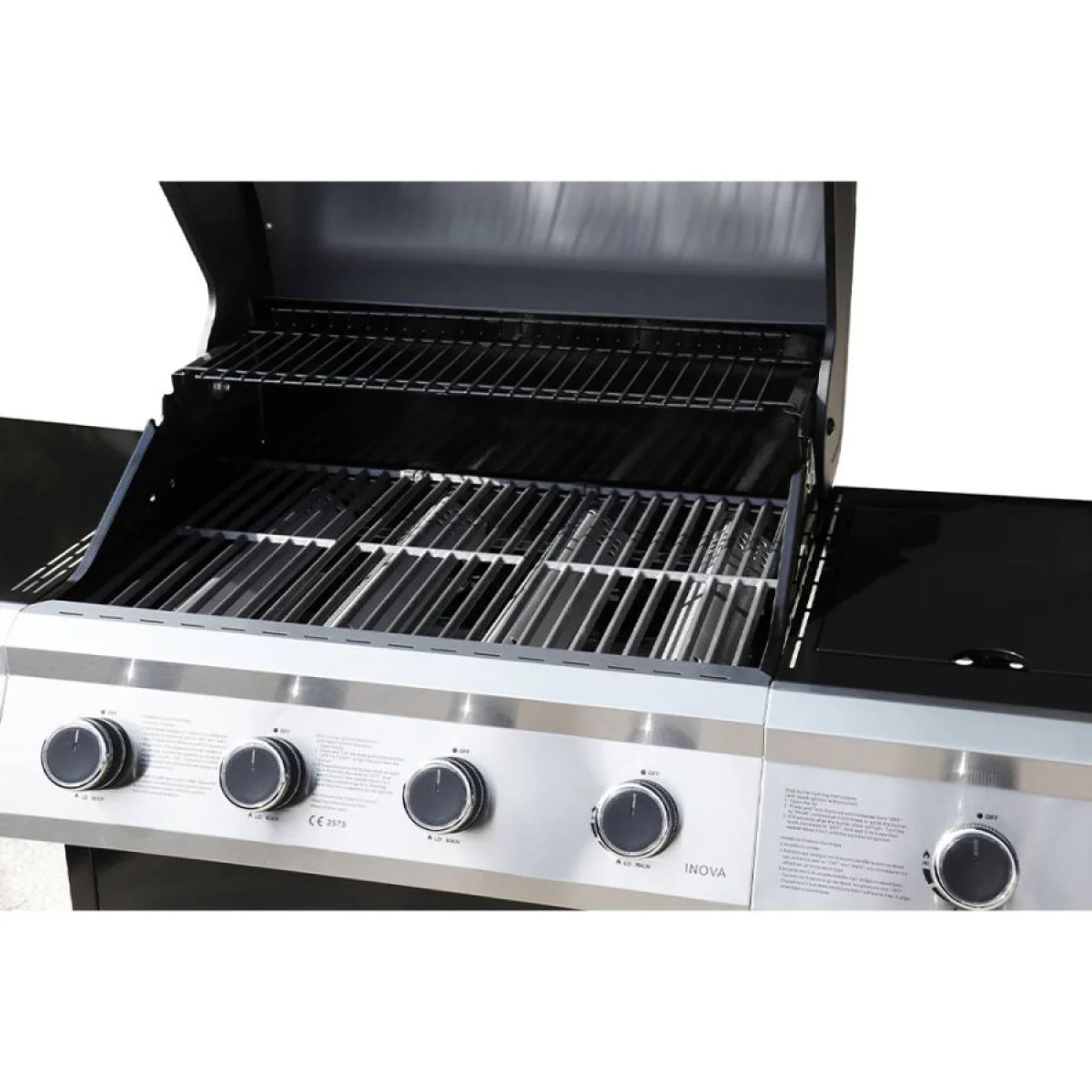 Газово барбекю KAISER INOVA K113-4BJCI BBQ с 4 горелки и 1 страничен котлон 124100 Газово барбекю KAISER INOVA K113-4BJCI BBQ с 4 горелки и 1 страничен котлон 124100