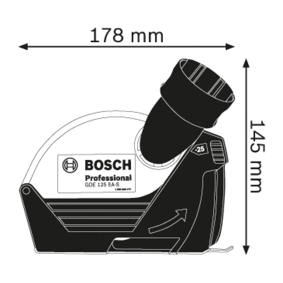 Прахоуловител GDE 125 EA-S Bosch 1600A003DH