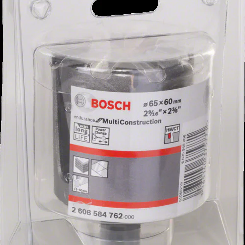Боркорона за бетон с твърдосплавни пластини ф 65 мм, 60 мм,  Bosch Endurance for Multi Construction