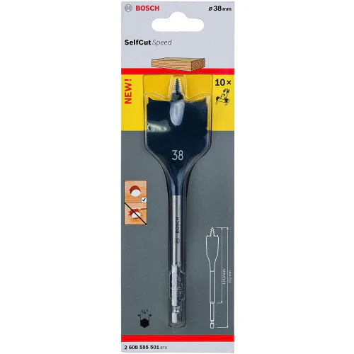 Плоско фрезово свредло Self Cut Speed, шестостен  35x 152 mm  Bosch