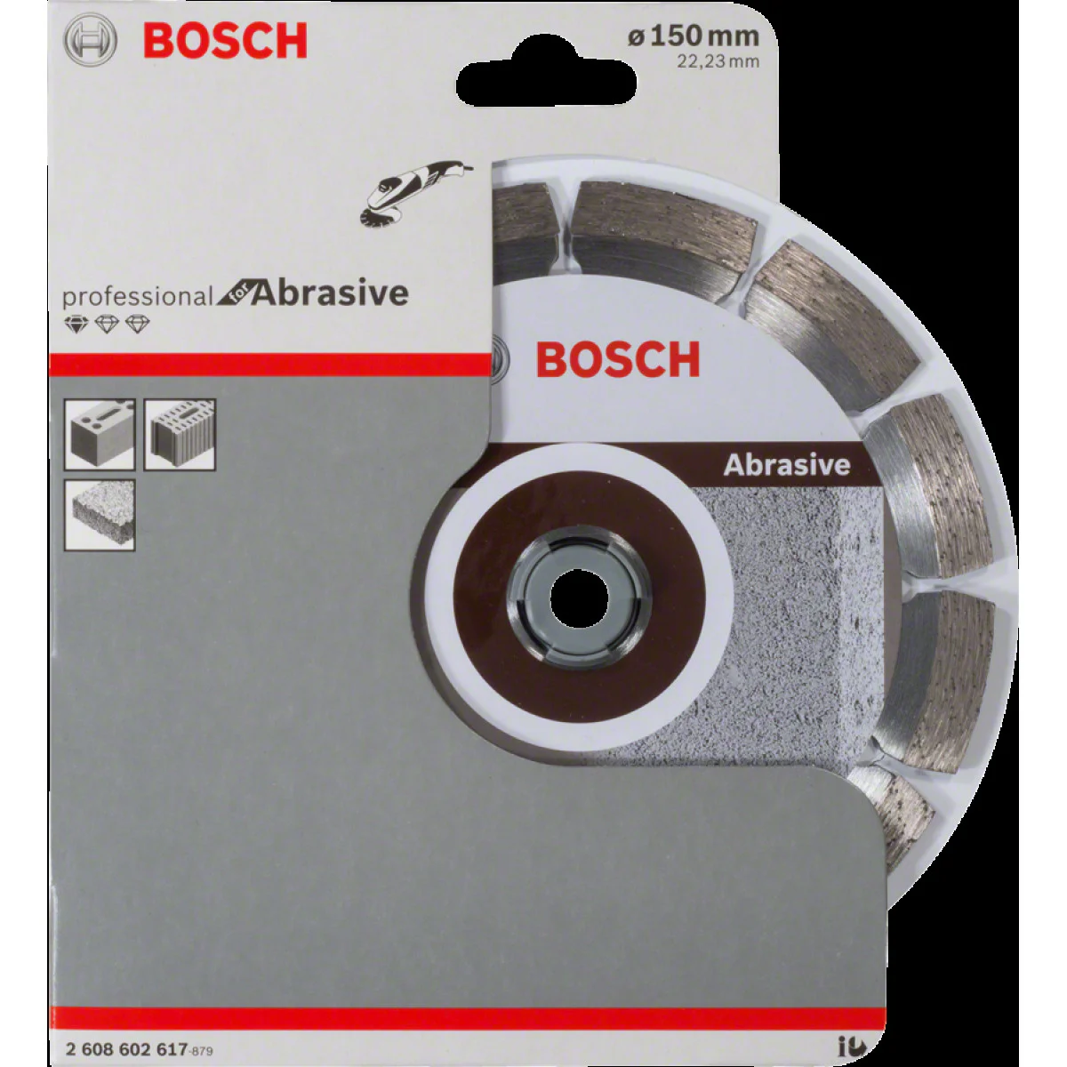 Диск диамантен за  рязане  ф150 x 22,23 x 2 x 10 мм , Bosch Standard for Abrasive 2608602617