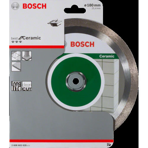 Диск диамантен за сухо рязане на керамични плочки 180 x 25,40 x 2,2 x 10 mm , Best for Ceramic
