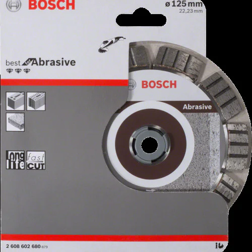  Диск диамантен за  рязане  ф125 x 22,23 x 2,2 x 12 мм , Bosch Best for Abrasive