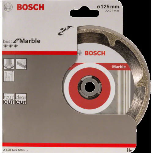 Диск диамантен за сухо рязане  ф 125 x 22,23 x 2,2 x 3 мм , Bosch Best for Marble