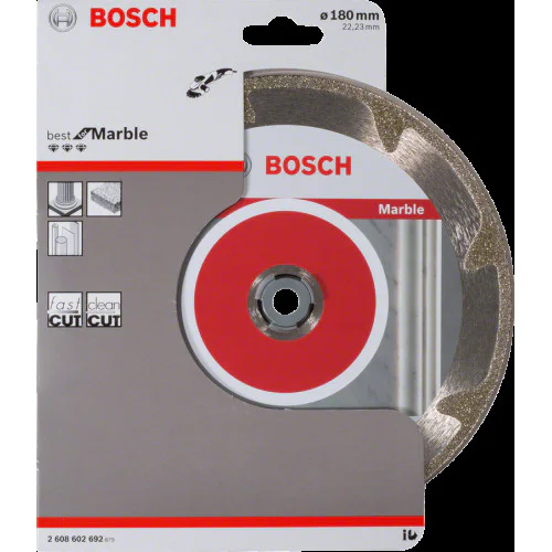 Диск диамантен за сухо рязане  ф 180 x 22,23 x 2,2 x 3 мм , Bosch Best for Marble