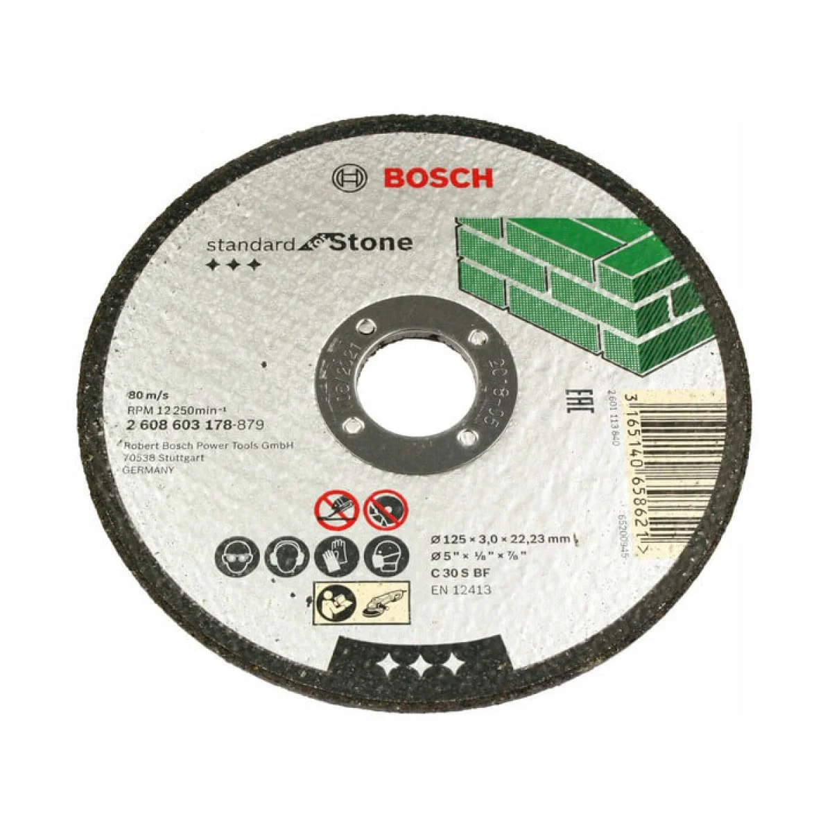 Диск карбофлексен за рязане на камък и неметали ф125х3х22.23 мм Bosch Standard for Stone 2608603178