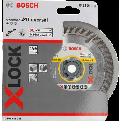 Диск диамантен за сухо рязане универсален ф115 x 22.23 x 2 х 10 мм ,  Bosch X-LOCK Standard for Universal Диск диамантен за сухо рязане универсален ф115 x 22.23 x 2 х 10 мм ,  Bosch X-LOCK Standard for Universal