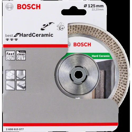 Диамантен диск Bosch EXPERT Hard Ceramic ф125x22.23x1.4x10мм