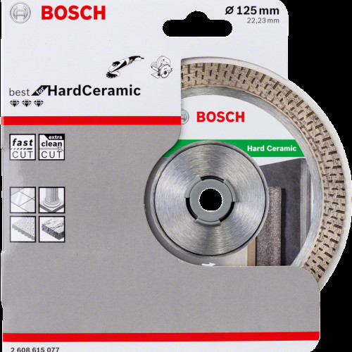Диамантен диск Bosch EXPERT Hard Ceramic ф125x22.23x1.4x10мм