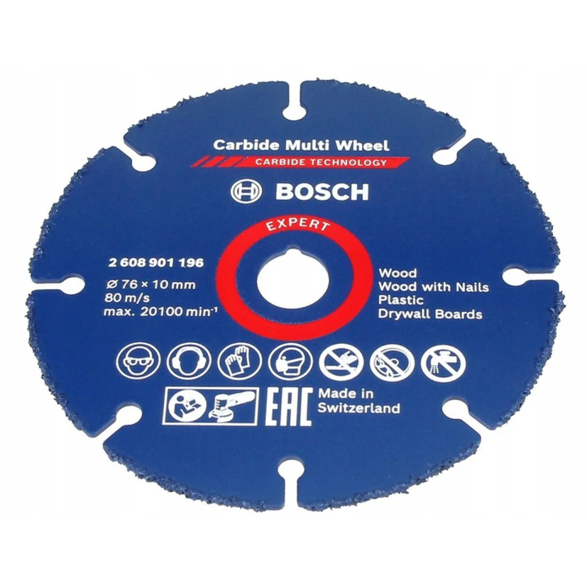 Диск за дърво и пластмаса Bosch Carbide Multi Wheel - 76мм 2608901196 Диск за дърво и пластмаса Bosch Carbide Multi Wheel - 76мм 2608901196