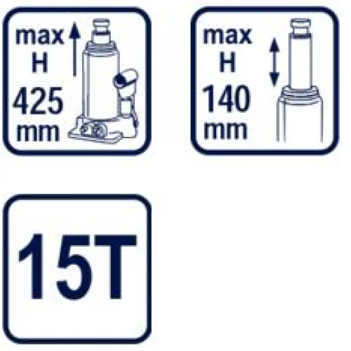 Крик хидравличен тип “бутилка” 15t RD-HB15