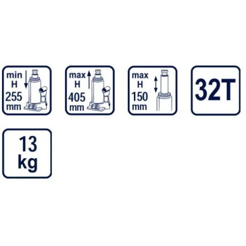 Крик хидравличен тип “бутилка” 32t RD-HB32