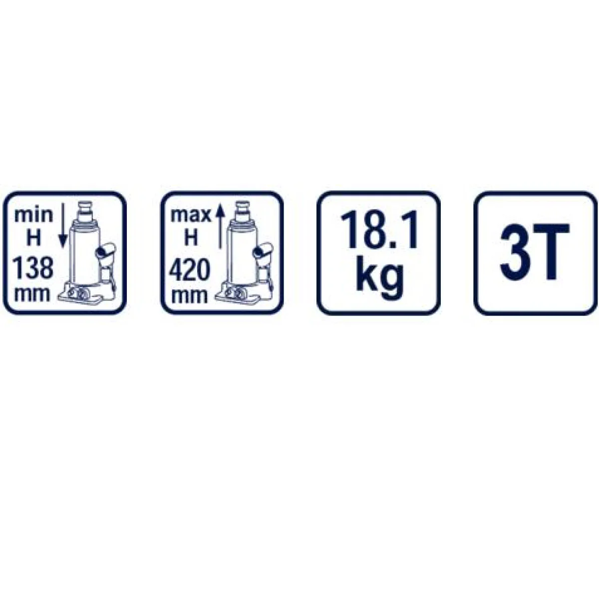 Крик хидравличен тип крокодил 3t 138-420mm RD-TJ04 300205