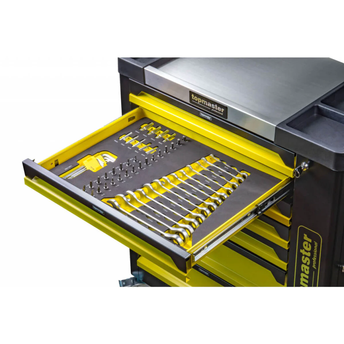 Количка за инструменти 7 чекмеджета 182 части Top Master Pro 455555