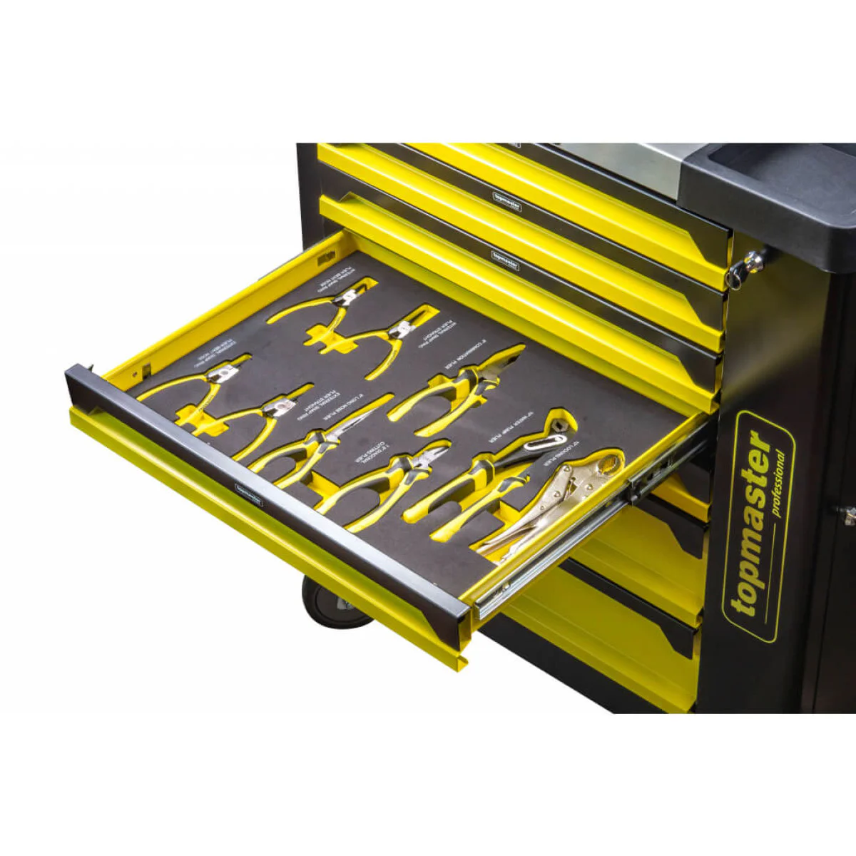 Количка за инструменти 7 чекмеджета 182 части Top Master Pro 455555
