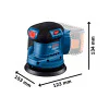 Акумулаторен ексцентършлайф BOSCH GEX 185-LI, 125mm 1x 4,0Ah батерия, куфар 06013A5021 Акумулаторен ексцентършлайф BOSCH GEX 185-LI, 125mm 1x 4,0Ah батерия, куфар 06013A5021