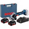 Акумулаторен ъглошлайф Bosch GWS 180-LI, 125мм 2x4Ah - GAL 18V-40 06019H9021